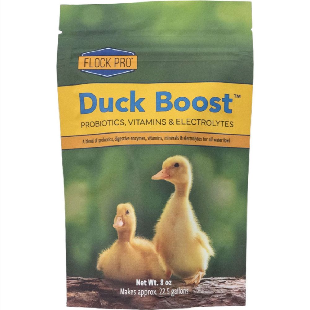Flock Pro Duck Boost – Vitamin &amp; Electrolyte Water Supplement, 8-oz