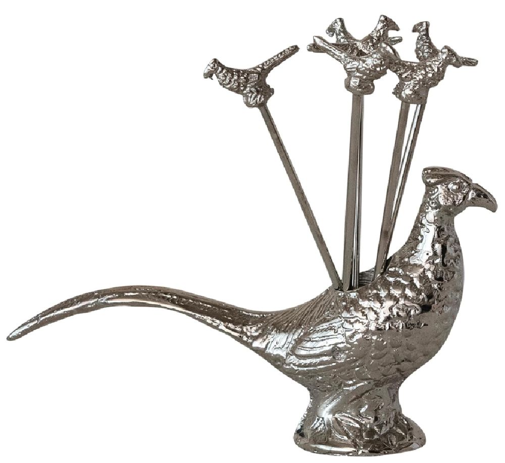Pheasant Stainless Steel Appetizer Pick Set
