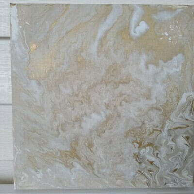 Gold &amp; White Marble