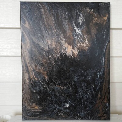 Gray &amp; Gold Marble 30×40 cm