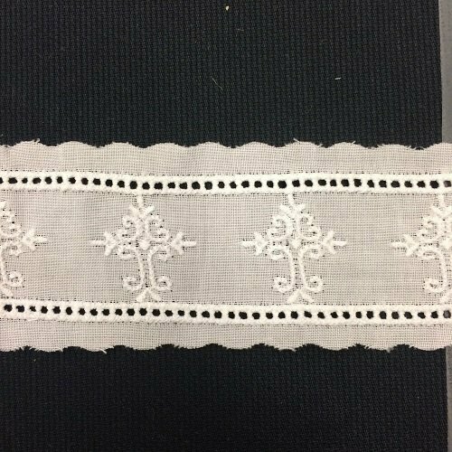 194 White Swiss Insertion Trim  (Priced Per Yard)