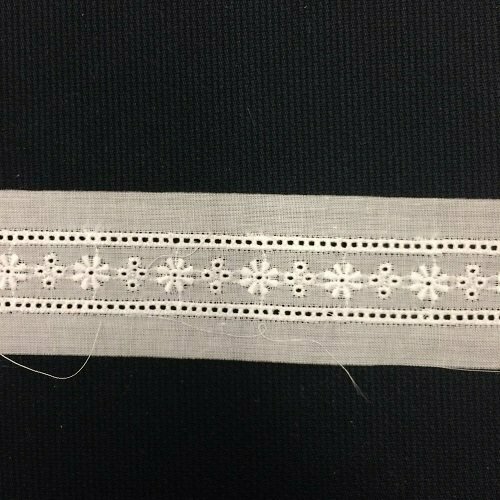 197 White Swiss Insertion Trim  (Priced Per Yard)