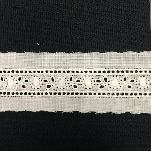 203 White Swiss Insertion Trim  (Priced Per Yard)