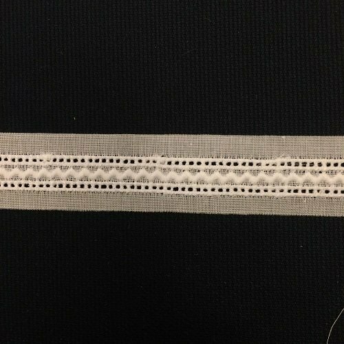 209 White Swiss Insertion Trim  (Priced Per Yard)