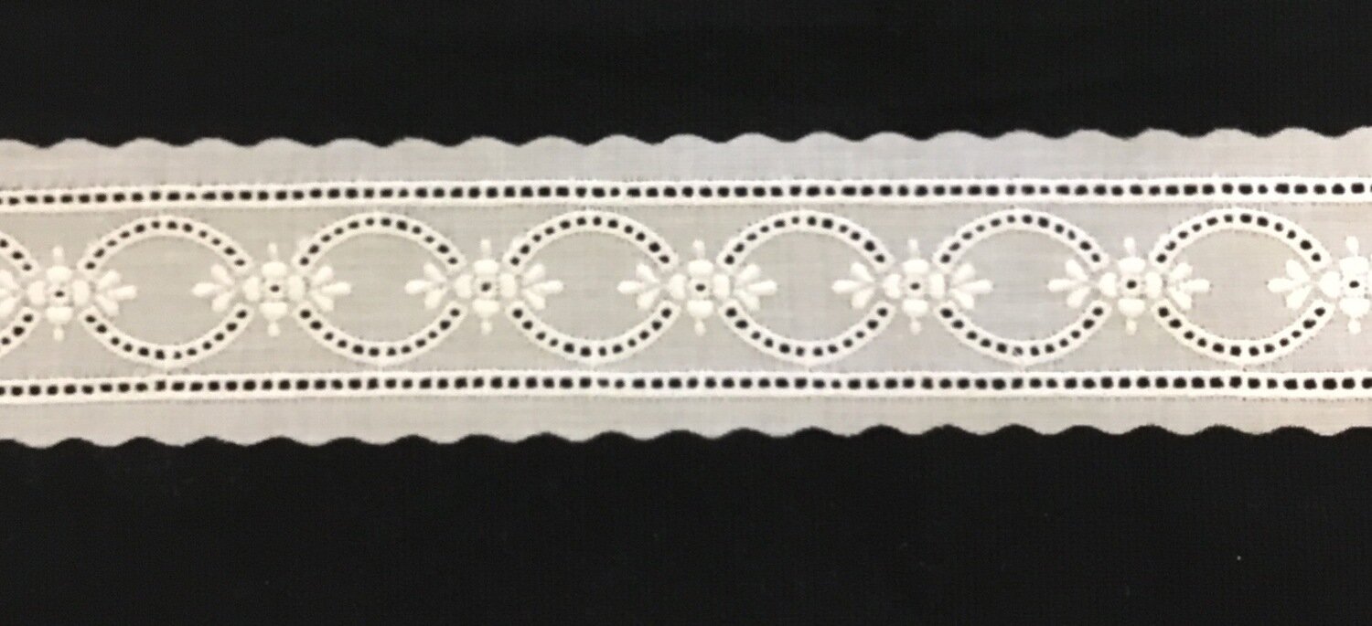 212 White Swiss Insertion Trim  (Priced Per Yard)