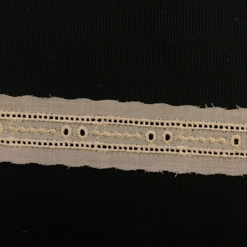 267 White Swiss Insertion Trim with Ecru Priced Per Yard)