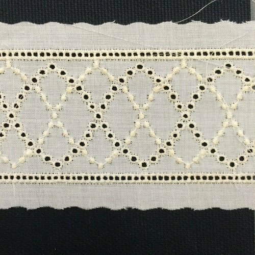 268 White Swiss Insertion Trim with Ecru (Priced Per Yard)