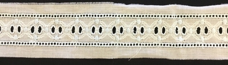 146C White/blue Swiss Beading (Priced Per Yard)