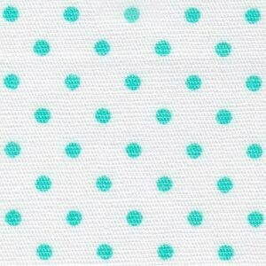 FF Tiny dot aqua on white (Priced Per Yard)