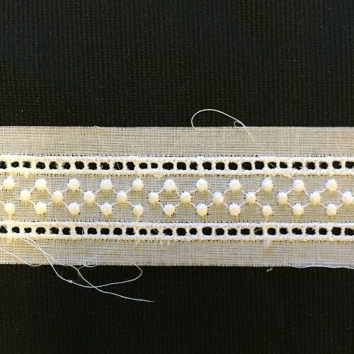123 White Swiss Trim insertion  (Priced Per Yard)