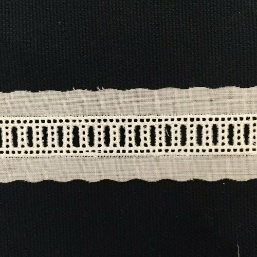 136 White Swiss Entredeux Beading Trim  (Priced Per Yard)