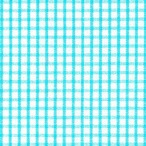 FF  Check Aqua windowpane (Priced Per Yard)