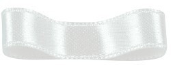 White double faced satin ribbon