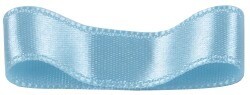 Light blue double faced satin ribbon