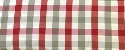 FF Check 1” Gingham Red/gray/white