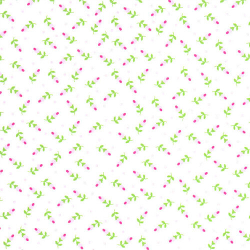 FF Print. Pink tiny rosebud (Priced Per Yard)