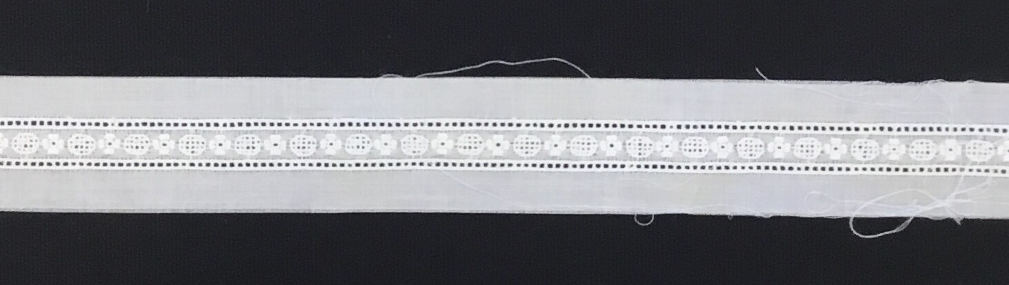 210 White Swiss Trim insertion Priced Per Yard)