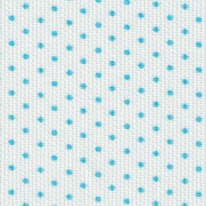 FF Tiny dot turquoise on white (Priced Per Yard)