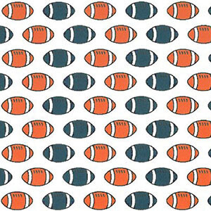 FF Print orange and blue footballs
