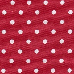 FF Tiny dot white on red  (Priced Per Yard)