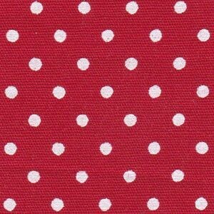FF Tiny dot white on red (Priced Per Yard)