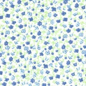 FF Print  Blue floral  cotton challis