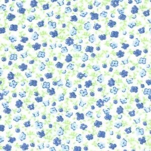 FF Print Blue floral cotton challis