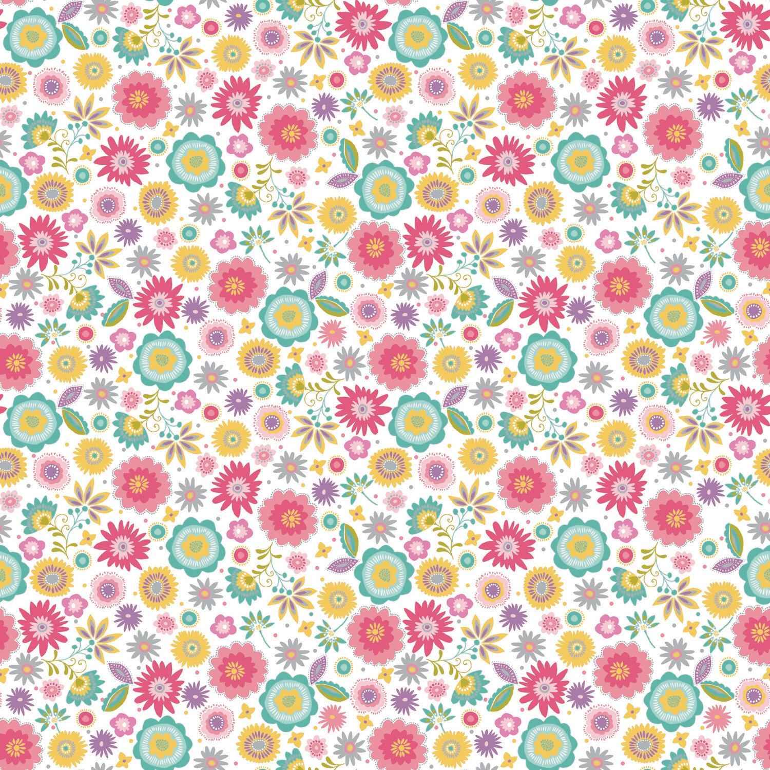 Happy floral  (Priced Per Yard)