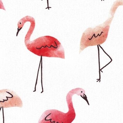 FF Print flamingo (Priced Per Yard)