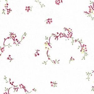 FF Print pink flowers with vine(Priced Per Yard)