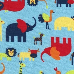 FF Print - Animals  primary colors(Priced Per Yard)