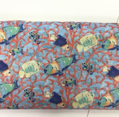 FF Linen fish print (Priced Per Yard)