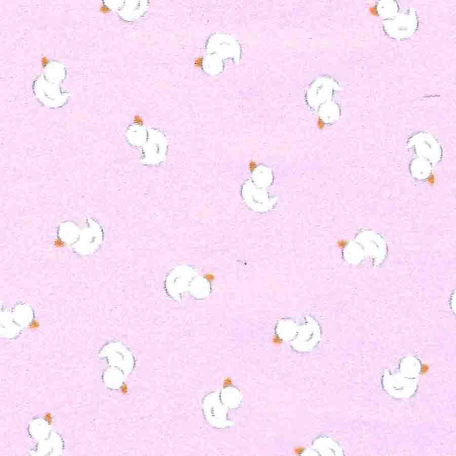 FF Print ducks White Duck On Light pink (Priced Per Yard)
