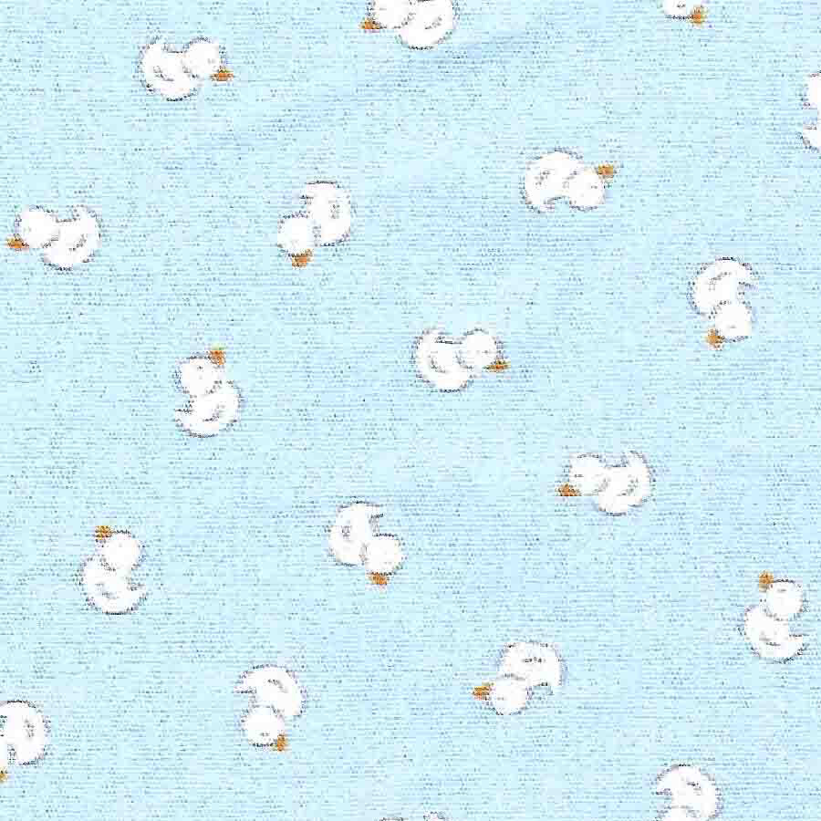FF Print ducks White Duck On Light Blue (Priced Per Yard)