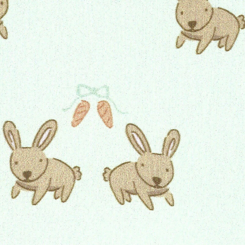 FF Print Bunnies On Seafoam (Priced Per Yard)