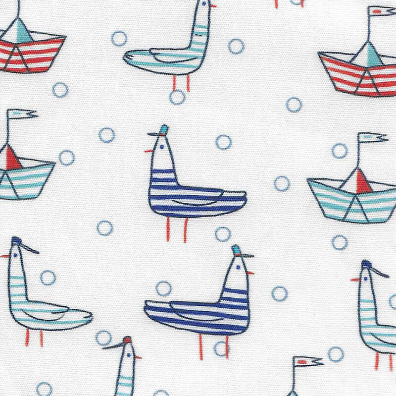 FF Print Birds And Sailboats (Priced Per Yard)