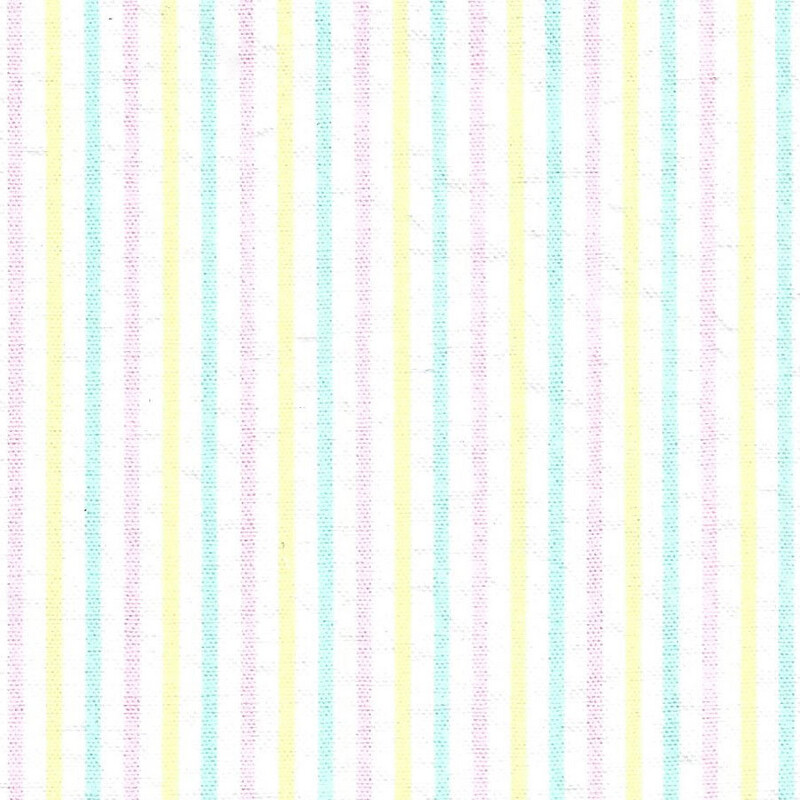 FF Seersucker - Stripe Pastel (Priced per yard)