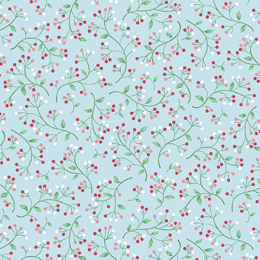 Print Winter berry ice (priced Per Yard)