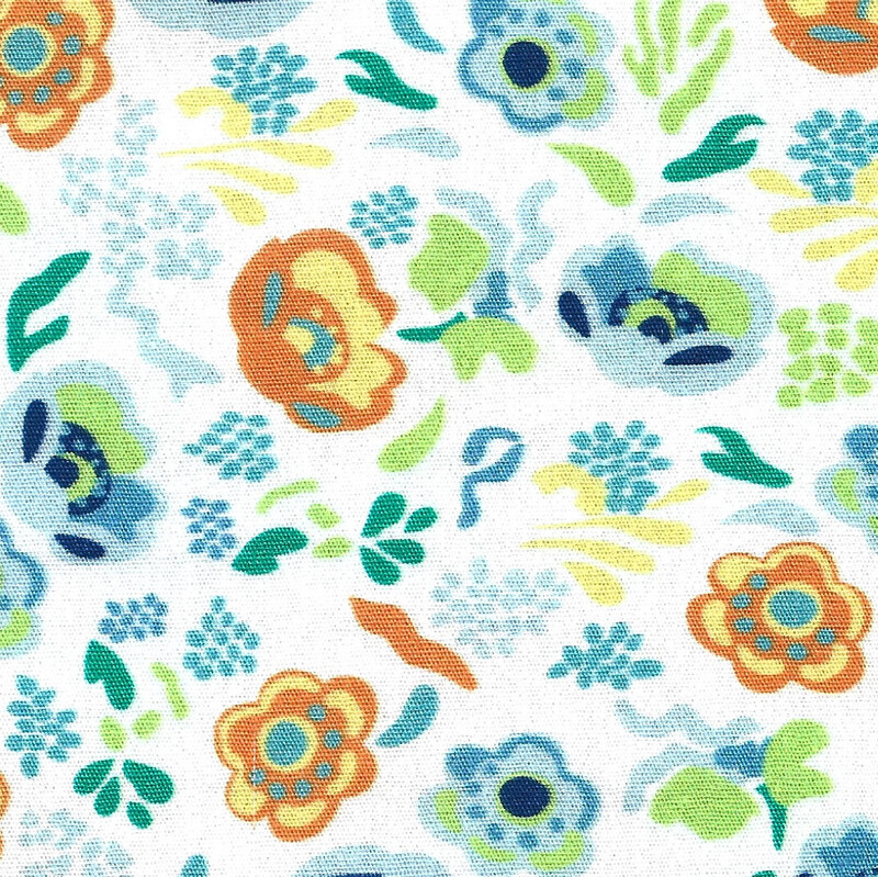 FF Print Orange/blue/green (Priced Per Yard)