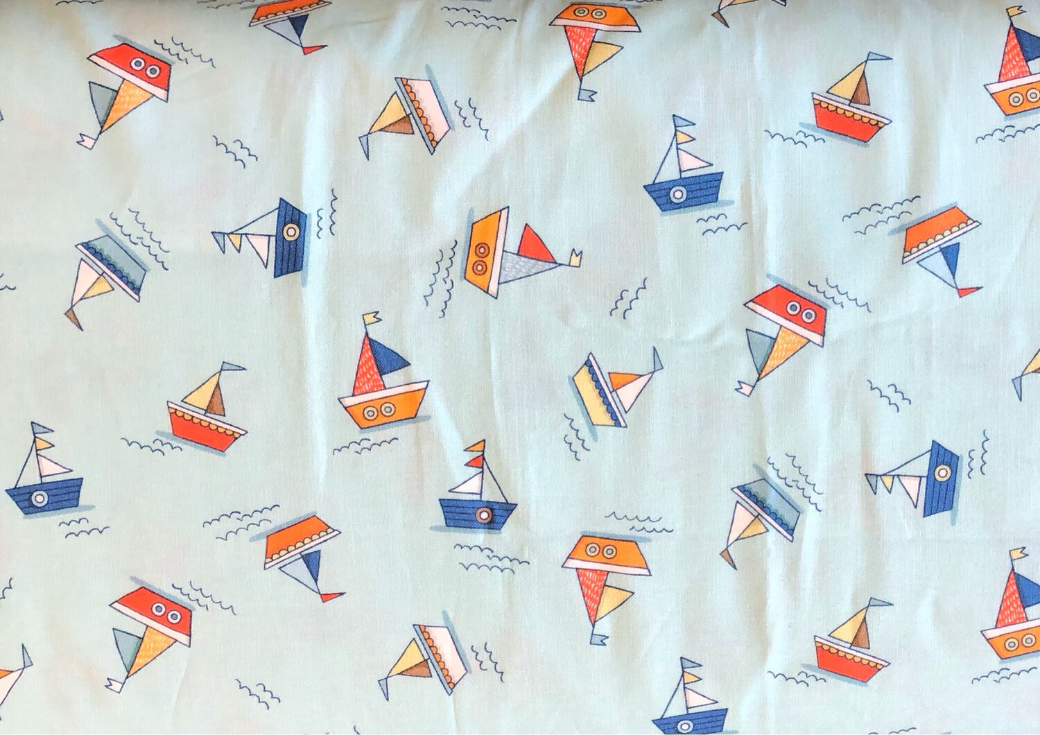 Sailboats On Light BluePriced Per Yard)