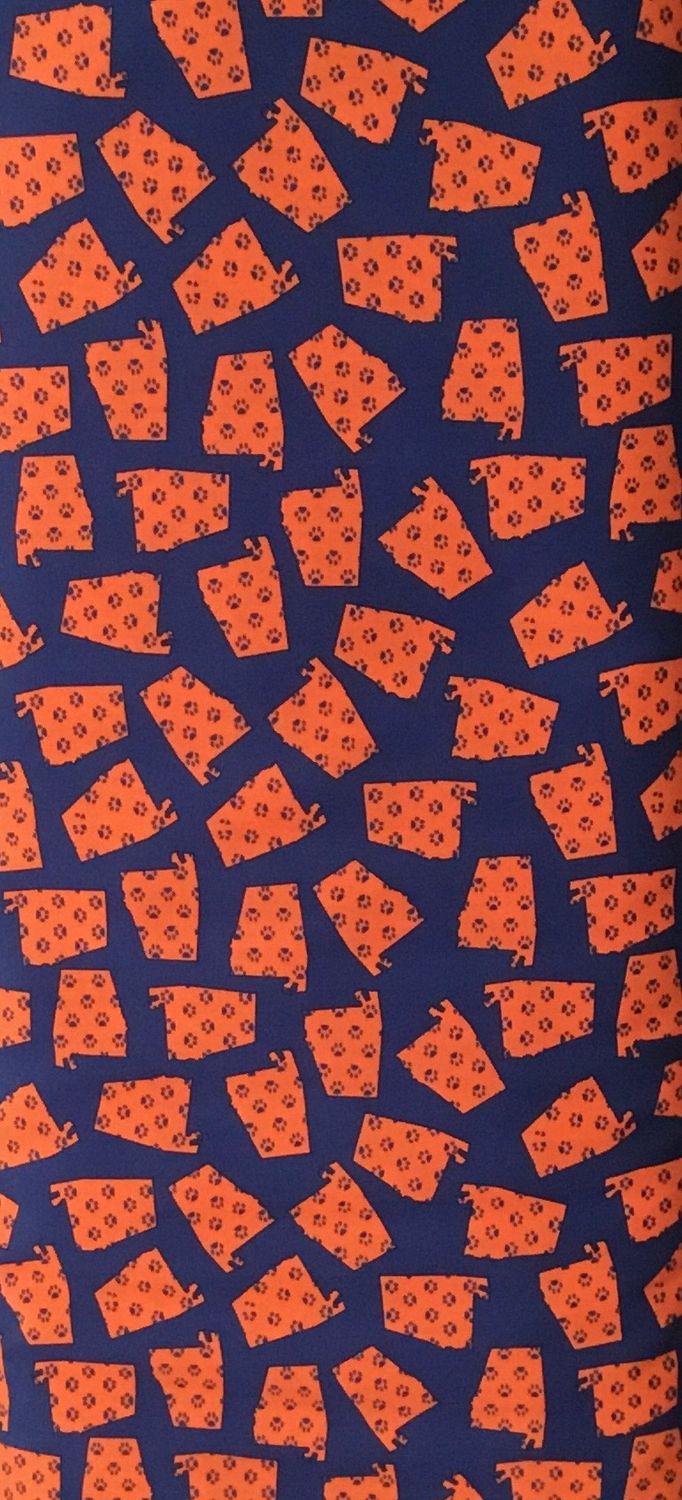 FF Print Orange/blue Paw print