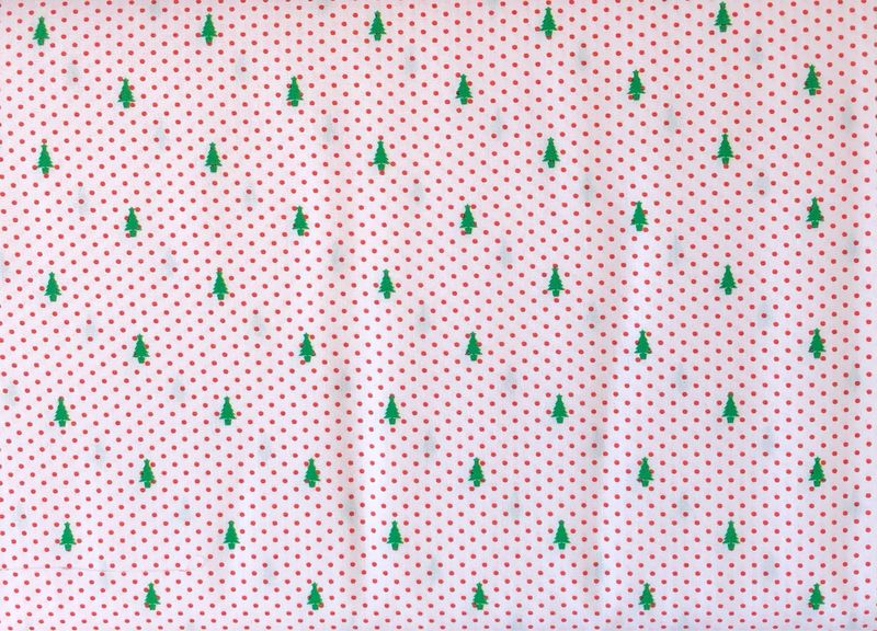 FF Christmas trees In Red Dot (Priced Per Yard)