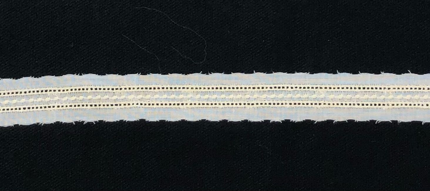267a White Swiss Insertion Trim with Ecru (Priced Per Yard)