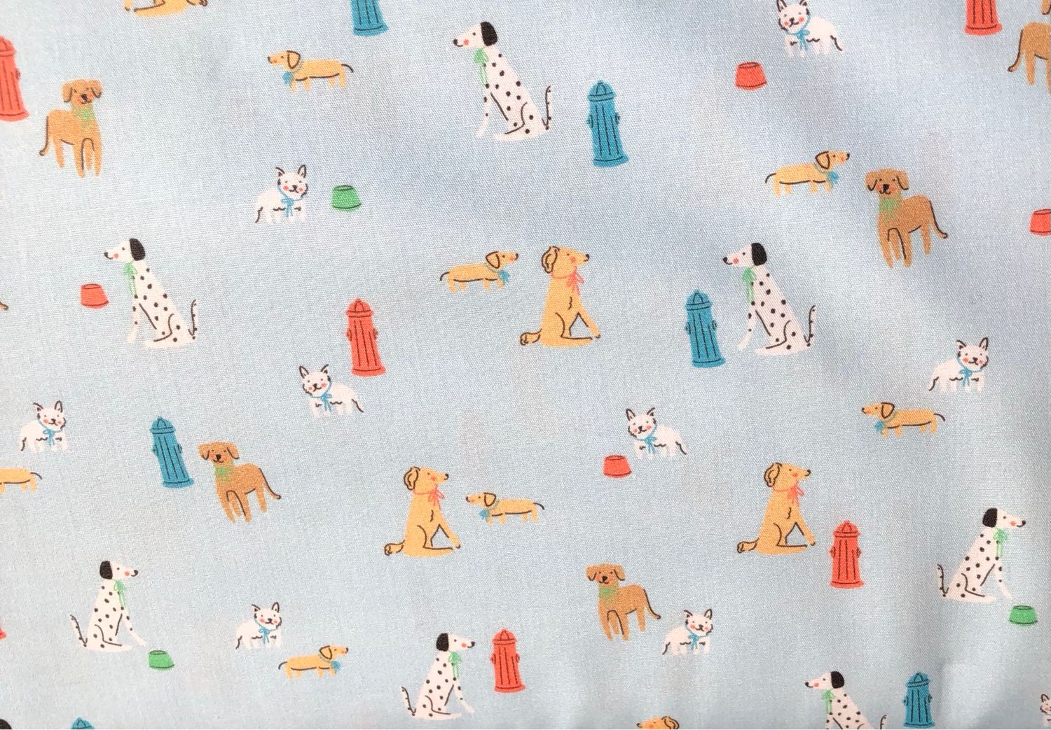 FF Print Dogs On Light Blue (Priced Per Yard)