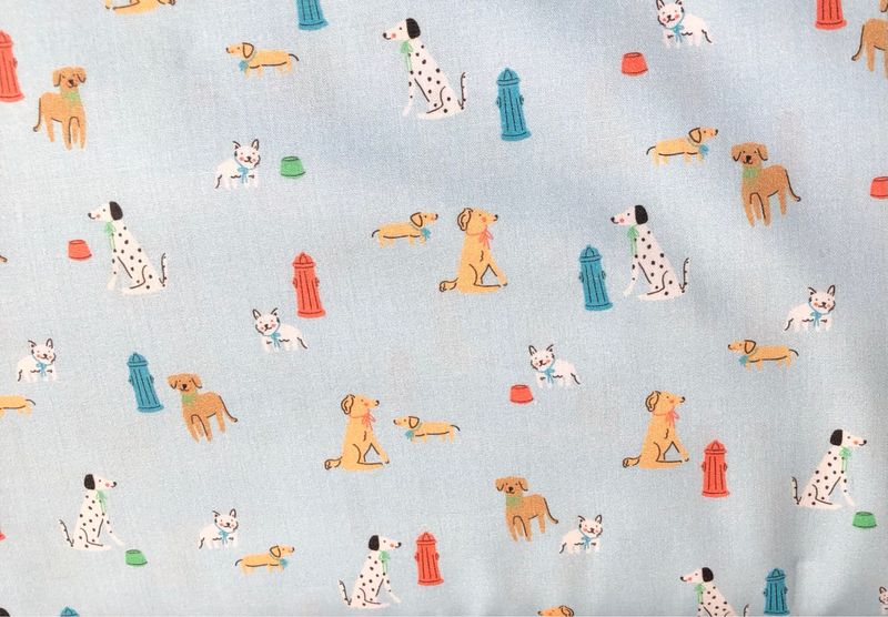 FF Print Dogs On Light Blue (Priced Per Yard)