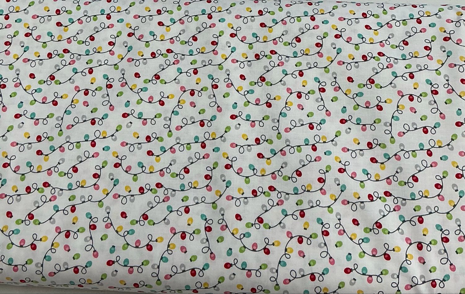 RB Christmas Lights On White Background (priced Per Yard) RB Christmas Lights On White Background (priced Per Yard)