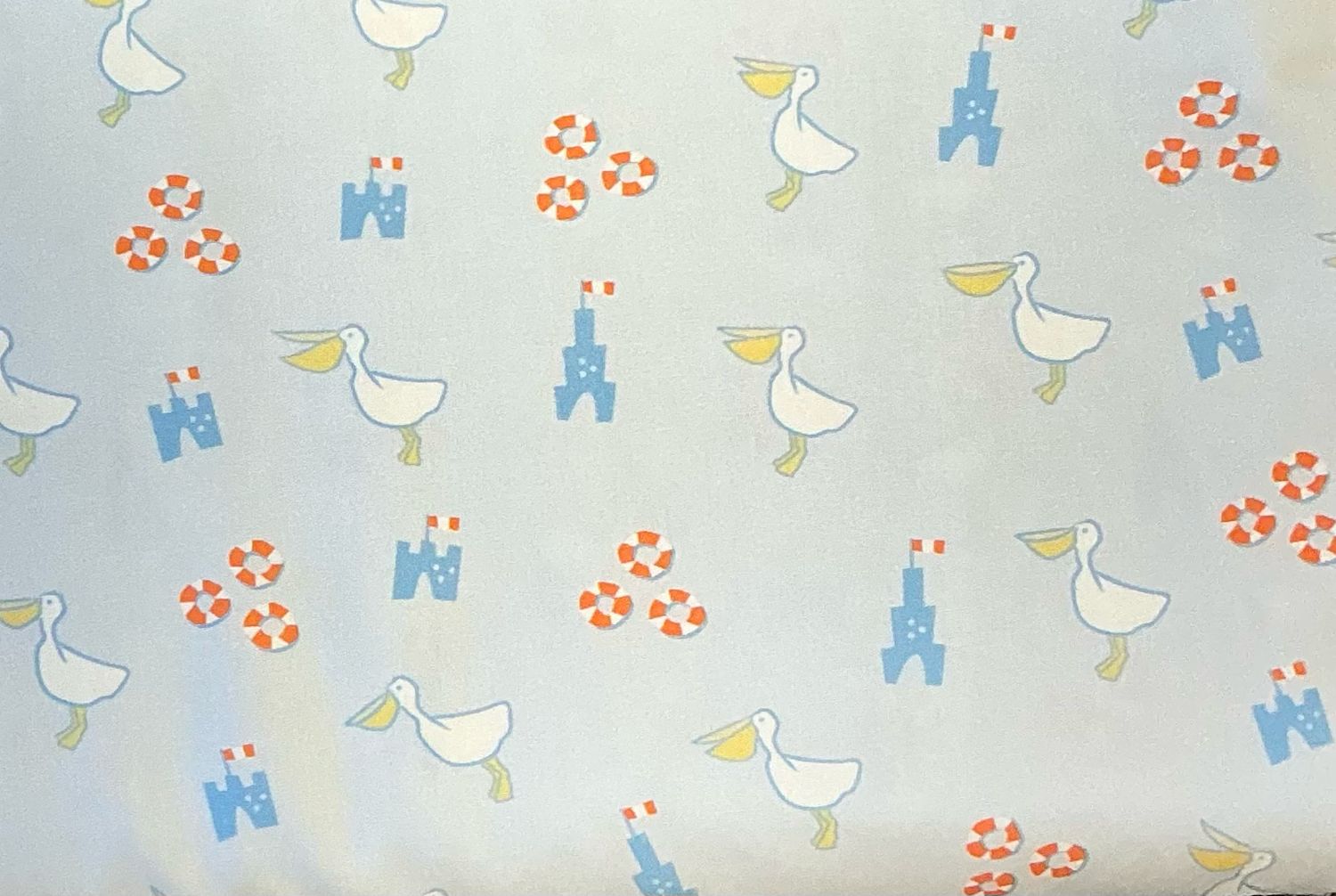FF Print - Pelicans Beach Print Light Blue