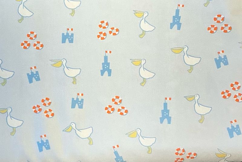 FF Print - Pelicans Beach Print Light Blue