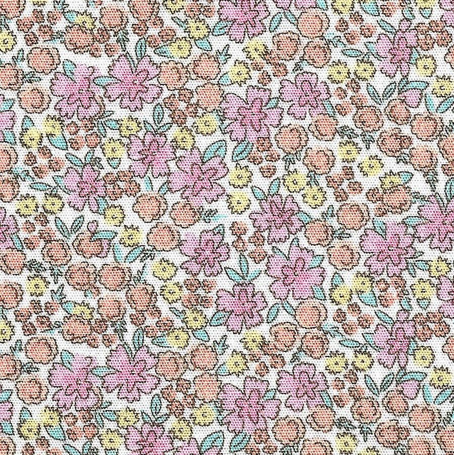 FF Print Pink And Peach Floral