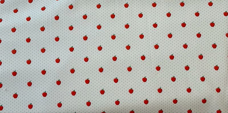 FF Print Apples On Light Blue